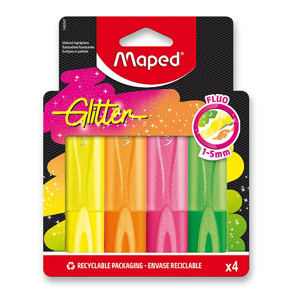 ZVÝRAZŇOVAČE SADA MAPED GLITTER