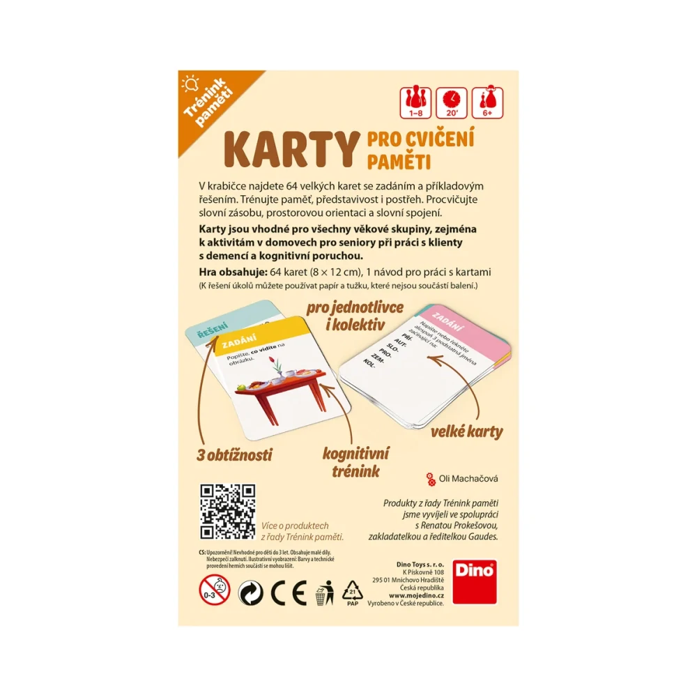 KARTY PRO CVIČENÍ PAMĚTI