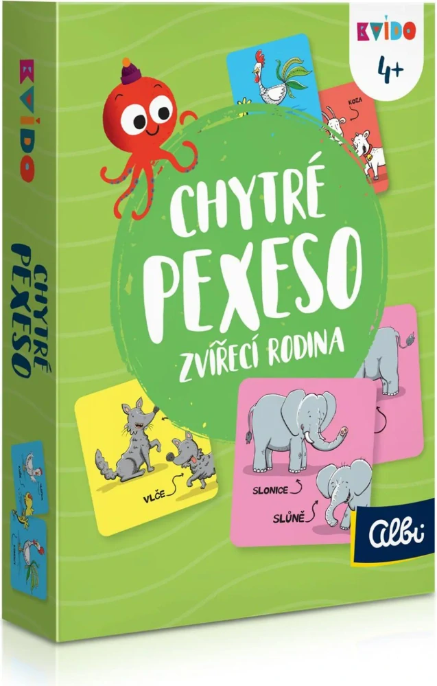 Chytré pexeso - zvířecí rodina