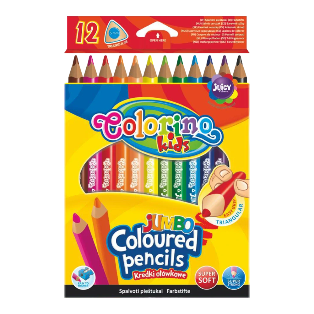 Colorino pastelky trojhranné JUMBO, 12 barev