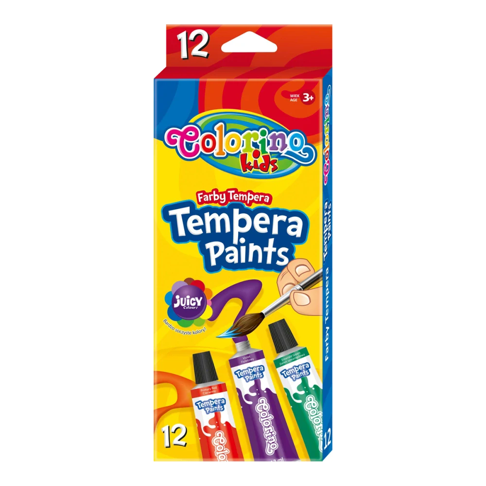 Colorino temperové barvy, tuba, 12 ml, 12 barev