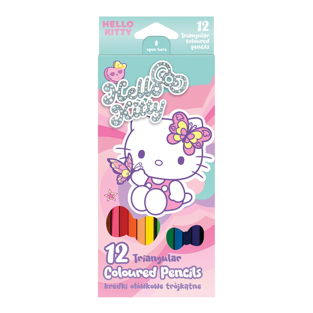 Colorino pastelky trojhranné, Hello Kitty, 12 barev