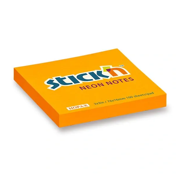SAMOLEPÍCÍ BLOČEK 76X76 100 LISTŮ ORANŽOVÁ