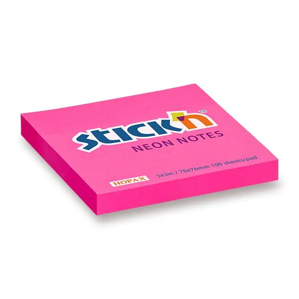 SAMOLEPÍCÍ BLOČEK 76X76 100 LISTŮ RŮŽOVÝ
