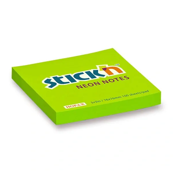 SAMOLEPÍCÍ BLOČEK 76X76 100 LISTŮ ZELENÁ