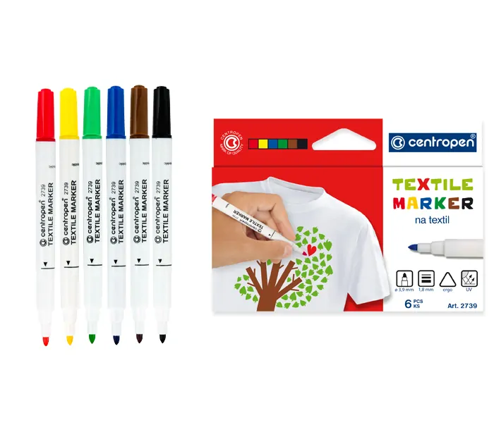 SADA POPISOVAČŮ NA TEXTIL 6KS