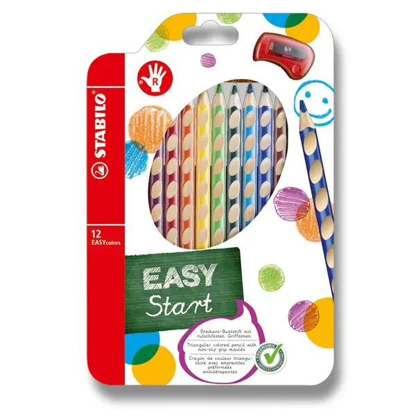 PASTELKY STABILO EASY START PRAVÁK 12KS