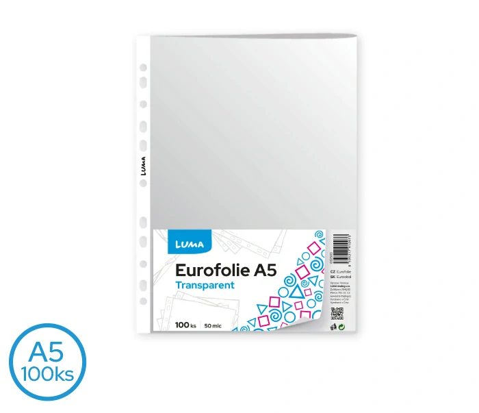 Eurofólie A5 - transparentní 100ks LUMA