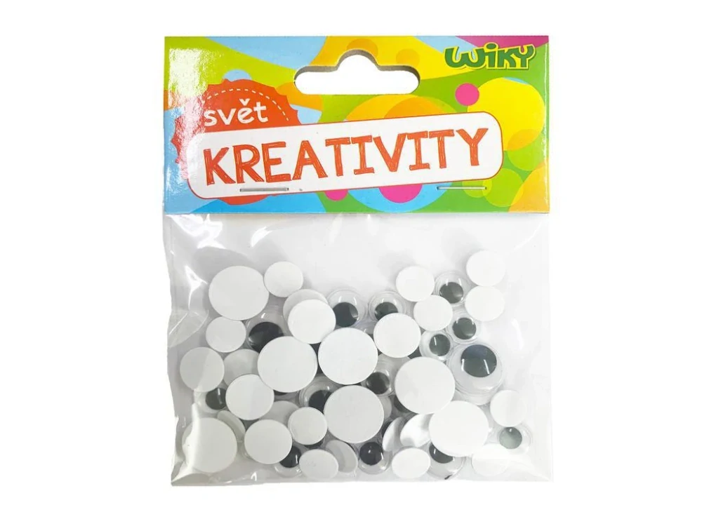Oči pohyblivé mix velikostí, 60 ks