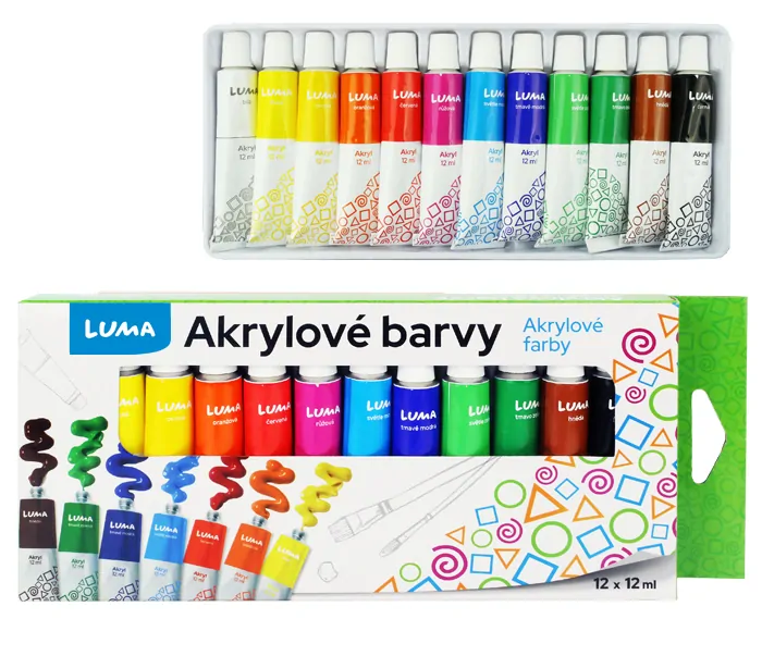 AKRYLOVÉ BARVY 12KS