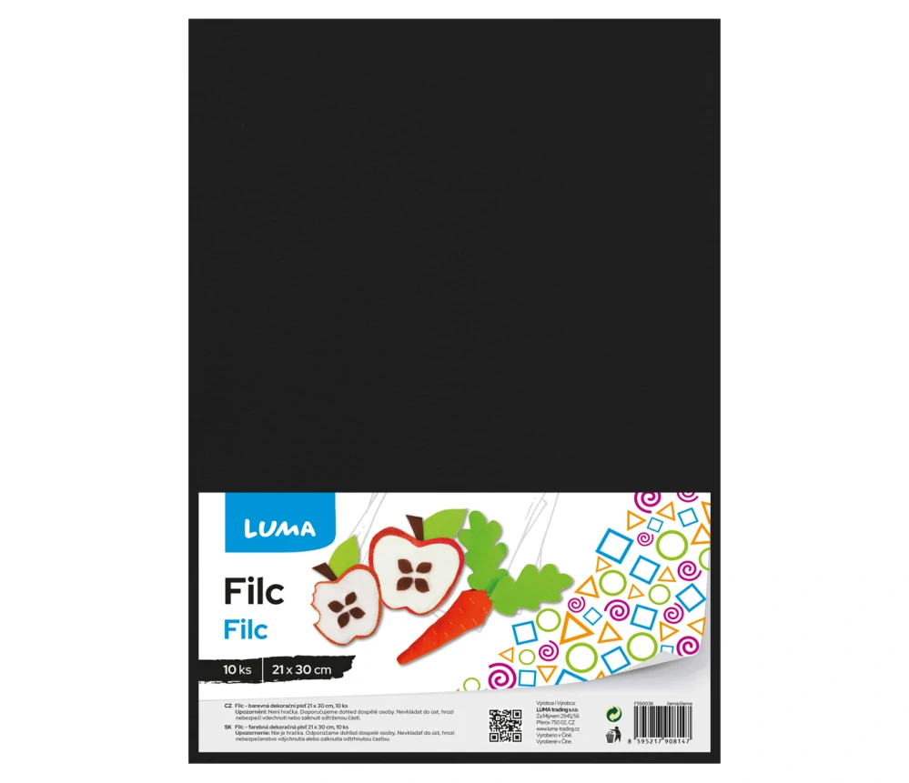 Filc A4 černý 1ks