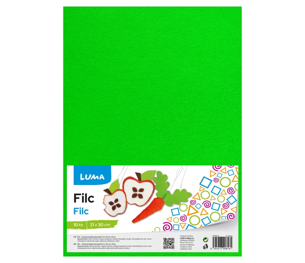 Filc A4 světle zelený 1ks