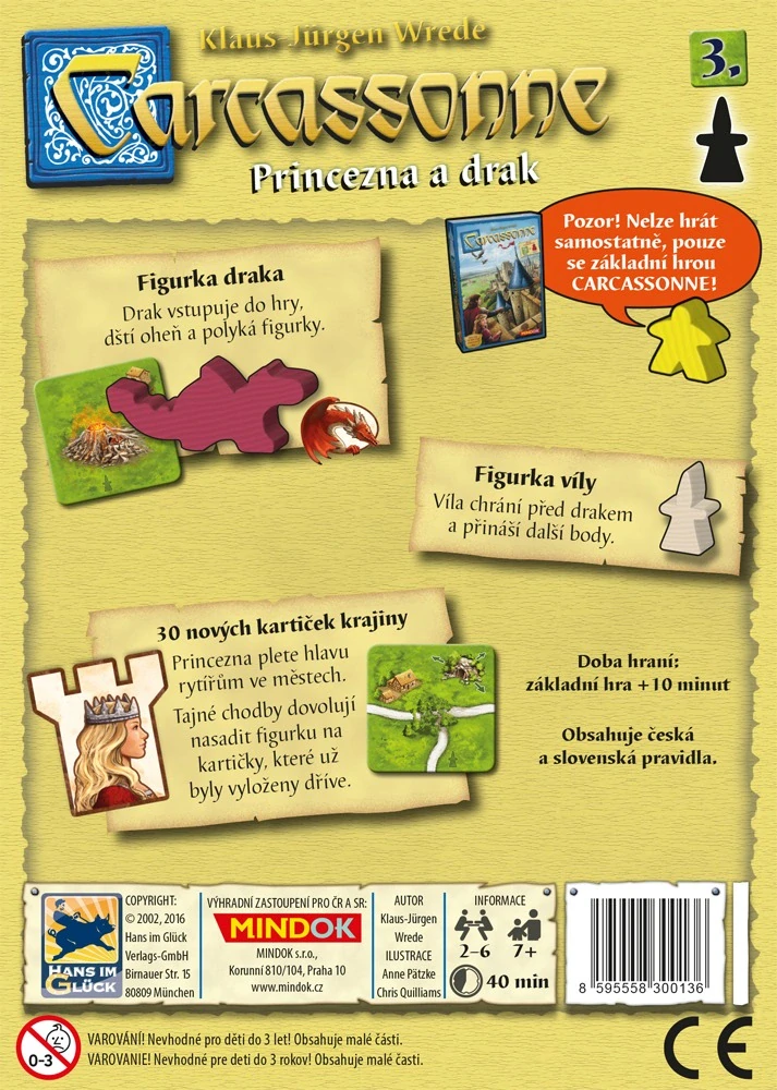 CARCASSONNE PRINCEZNA A DRAK