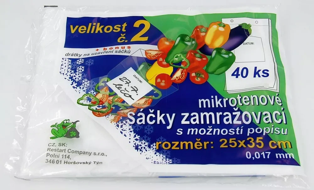 ZAMRAZOVACÍ SÁČKY Č.2 25X35 ČIRÉ