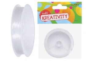 Lanko na korálky elastické transparentní 0,3 mm, 55m