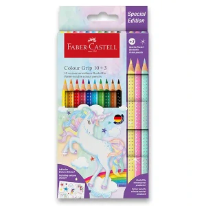 Pastelky Faber-Castell Colour Grip Unicorn - souprava, 13 ks