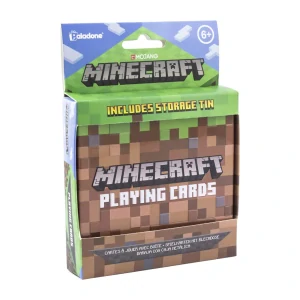 Hrací karty Minecraft v plechové krabičce