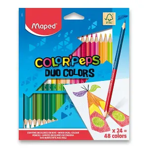 PASTELKY MAPED DUO 24KS=48 BAREV
