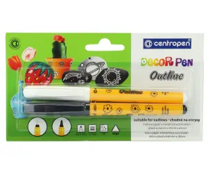 POPISOVAČE DECOR PEN OUTLINE ČERNÁ A BÍLÁ