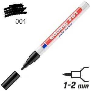 LAKOVÝ POPISOVAČ EDDING 751 ČERNÝ 1-2MM