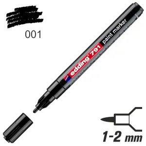 LAKOVÝ POPISOVAČ EDDING 791 ČERNÝ 1-2MM