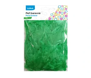 PEŘÍ BAREVNÉ 10G ZELENÁ