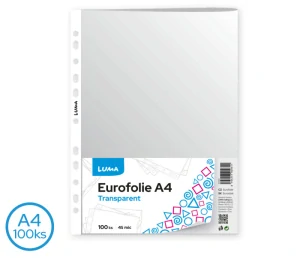 Eurofólie A4 - transparentní 100ks LUMA
