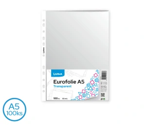 Eurofólie A5 - transparentní 100ks LUMA