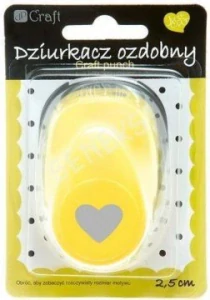 Dekorační děrovačka 2,5cm SRDCE