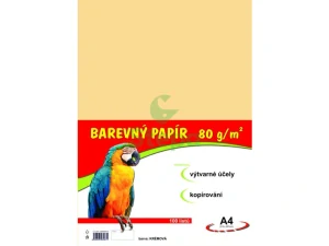 Barevný papír - krémový, A4, 80g 