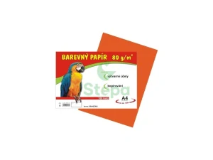 Barevný papír - oranžový, A4, 80g