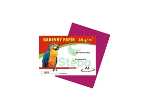 Barevný papír - růžový, A4, 80g 