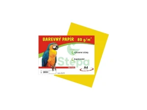 Barevný papír - žlutý, A4, 80g 