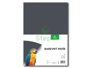 Barevný papír - černý, A3, 80g