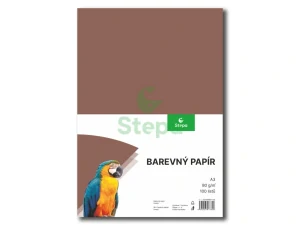 Barevný papír - hnědý, A3, 80g