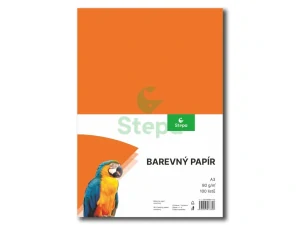 Barevný papír - oranžový, A3, 80g 