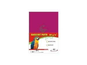 Barevný papír - růžový, A3, 80g 