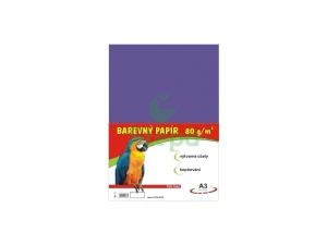 Barevný papír - fialový, A3, 80g 