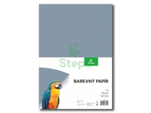 Barevný papír - šedý, A3, 80g