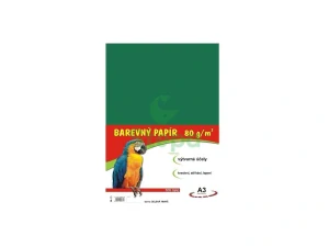 Barevný papír - tmavě zelený, A3, 80g 