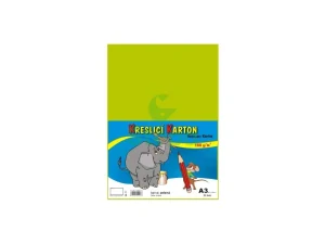 Kreslicí karton - světle zelený, A3, 180g 