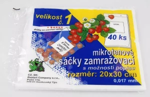 ZAMRAZOVOVACÍ SÁČKY Č.1 20X30 ČIRÉ
