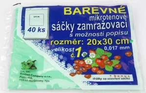 ZAMRAZOVACÍ SÁČKY Č.1 BAREVNÉ 20X30