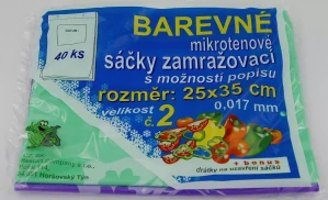 ZAMRAZOVACÍ SÁČKY Č.2 25X35 BAREVNÉ