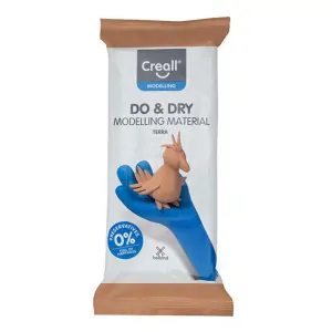 CREALL SAMOTVRDNOUCÍ MODELOVACÍ HMOTA DO&DRY HYPOALERGENNÍ, 1000 G,TERAKOTA