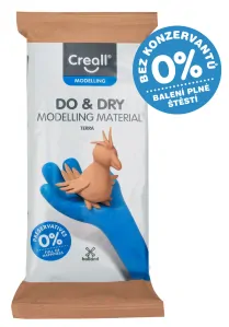 CREALL SAMOTVRDNOUCÍ MODELOVACÍ HMOTA DO&DRY HYPOALERGENNÍ, 500 G,TERAKOTA